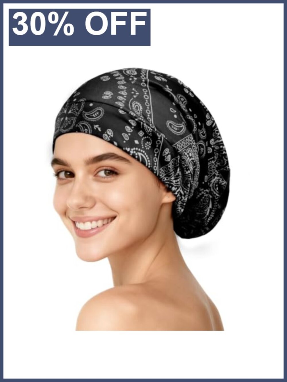 22 Momme Mulberry Silk Lined Bonnet, Adjustable Sleep Cap for Hair Protection